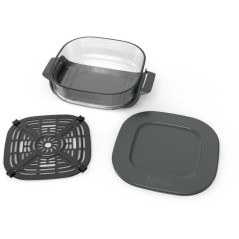 Récipient en verre 2,3 L avec couvercle et plaque pour NINJA CRISPi - CleanCrisp 1077ZT101EUK - Sans PFAS