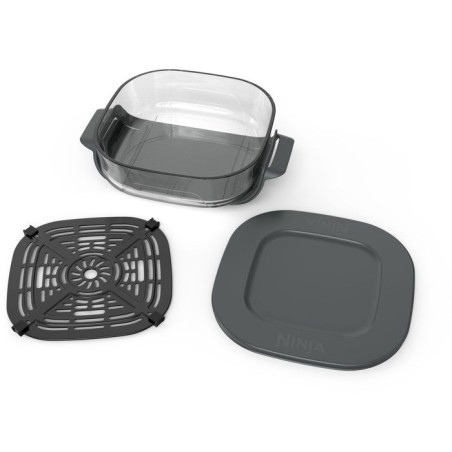 Récipient en verre 2,3 L avec couvercle et plaque pour NINJA CRISPi - CleanCrisp 1077ZT101EUK - Sans PFAS