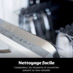 Récipient en verre 2,3 L avec couvercle et plaque pour NINJA CRISPi -