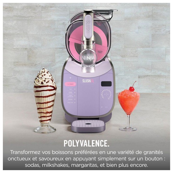 Machine a boissons glacées et granitées NINJA - Slushi XL FS601EUPK1 - Capacité 3,7L - 6 programmes - Rose Machine a boissons glacées et granitées NINJA - Slushi XL FS601EUPK1 - Capacité 3,7L - 6 programmes - Rose