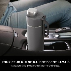 Gourde isotherme Thirsti - NINJA - Gris foncé - 530 ml - Acier inoxyd