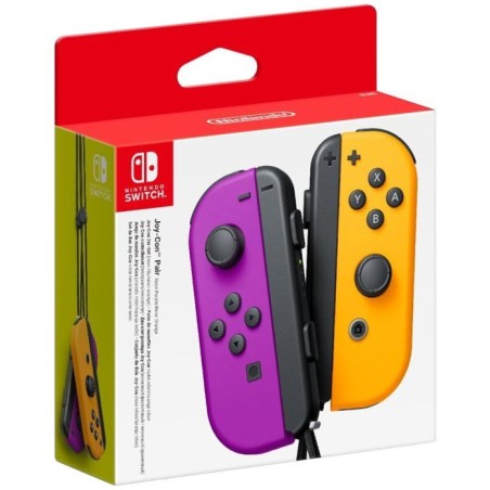 Paire de manettes Joy-Con Violet Néon & Orange Néon pour Nintendo Sw