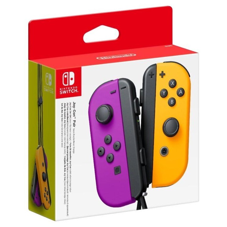 Paire de manettes Joy-Con Violet Néon & Orange Néon pour Nintendo Switch (Batterie remplaçable) Paire de manettes Joy-Con Violet Néon & Orange Néon pour Nintendo Switch (Batterie remplaçable)
