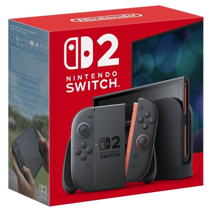 Console Nintendo Switch 2 avec batterie remplaçable • Bleu Clair & Rouge Clair