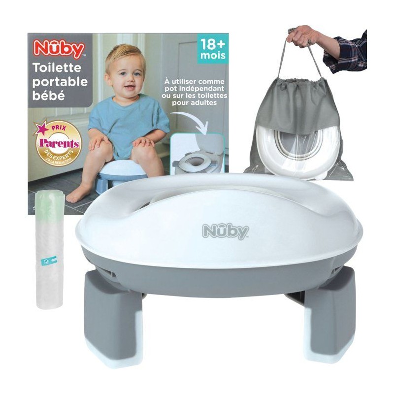 Pot de voyage portable pour tout-petits - NUBY - Avec sac de rangement