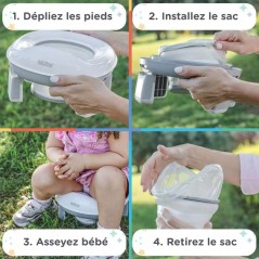 Pot de voyage portable pour tout-petits - NUBY - Avec sac de rangement