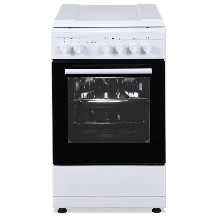 Cuisiniere électrique - OCEANIC - OCEACE5060W - 4 feux - 6800 W - L49,8 x P61 x H 86 cm - Blanc Cuisiniere électrique - OCEANIC - OCEACE5060W - 4 feux - 6800 W - L49,8 x P61 x H 86 cm - Blanc