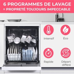 Lave-vaisselle pose libre OCEANIC OCEALV1247DWP - 12 couverts - Induct