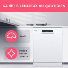 Lave-vaisselle pose libre OCEANIC OCEALV1444DW - 14 couverts - Inducti