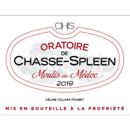 L'Oratoire de Chasse-Spleen 2019 Moulis - Vin rouge de Bordeaux