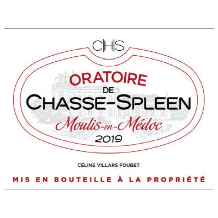 L'Oratoire de Chasse-Spleen 2019 Moulis - Vin rouge de Bordeaux