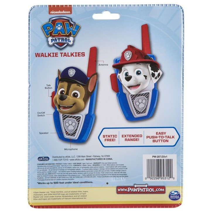 Talkie-walkie - EKIDS - PAW Patrol Talkie-walkie - EKIDS - PAW Patrol