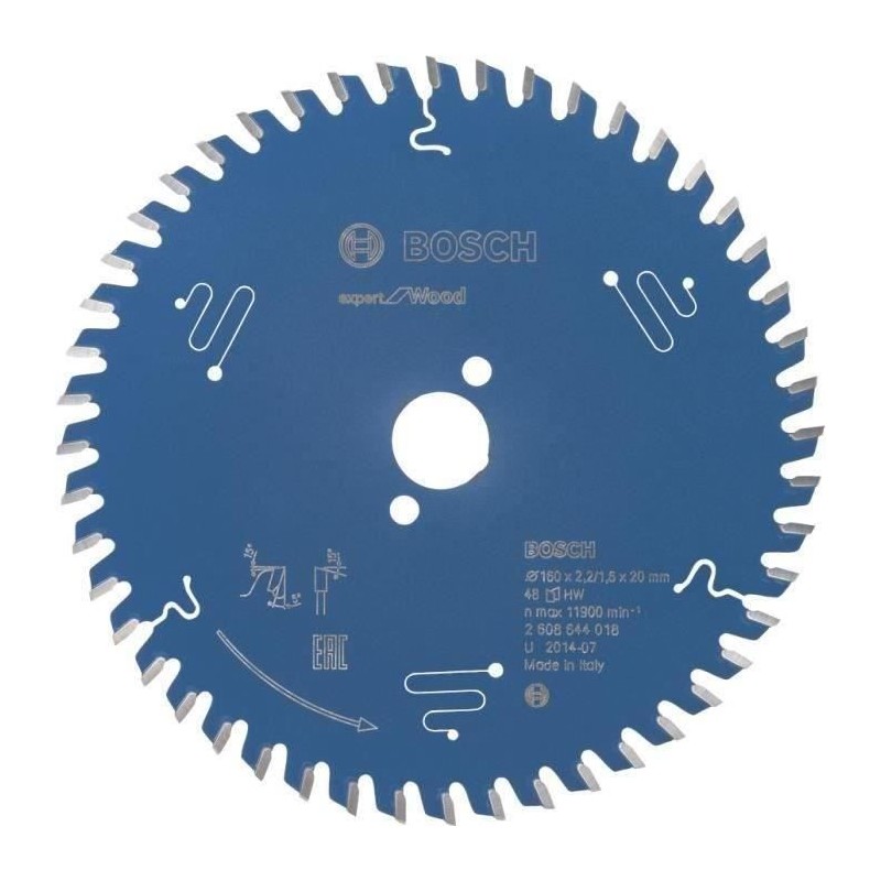 Lame de scie circulaire - BOSCH - 2608644018 - 160 x 20 x 1,6 mm - 48