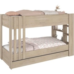 Lits superposés et tiroir lit - ESCALE - L 224,5 x H 141,6 x P 98 - 3