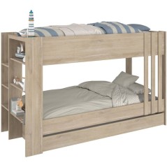 Lits superposés et tiroir lit - ESCALE - L 224,5 x H 141,6 x P 98 - 3