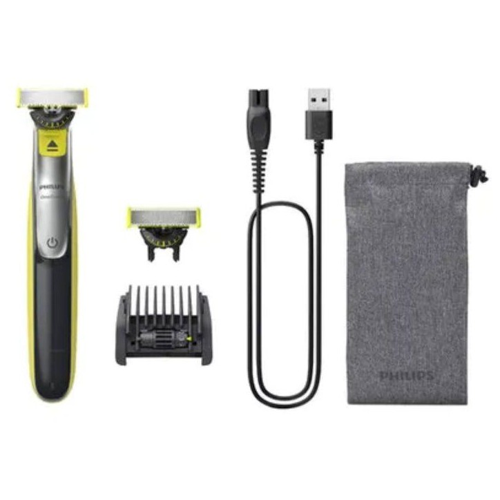 Manche OneBlade Visage 360 - PHILIPS - QP2734/31 - 2 lames - sabot 5 en 1 - rechargeable