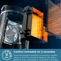 Radiateur soufflant connecté - Electrique - 2000 W - Philips - Série