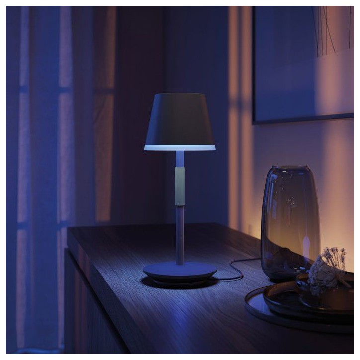 Lampe a poser LED mobile - PHILIPS HUE - Go - lumiere blanche et colorée - portable - noir