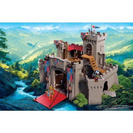 PLAYMOBIL 72112 Château-fort des chevaliers du Lion, Adventure les chevaliers, 183 pieces, des 4 ans