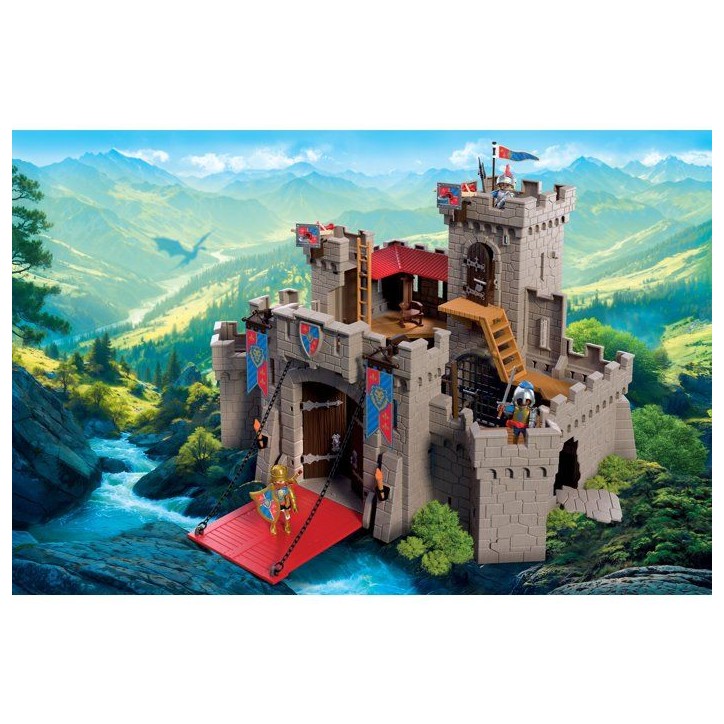 PLAYMOBIL 72112 Château-fort des chevaliers du Lion, Adventure les chevaliers, 183 pieces, des 4 ans