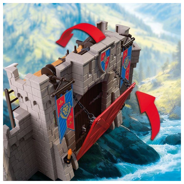 PLAYMOBIL 72112 Château-fort des chevaliers du Lion, Adventure les chevaliers, 183 pieces, des 4 ans