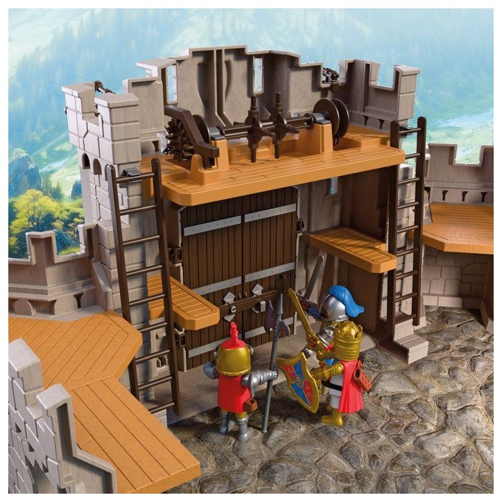 PLAYMOBIL 72112 Château-fort des chevaliers du Lion, Adventure les chevaliers, 183 pieces, des 4 ans