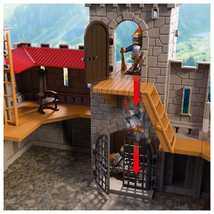 PLAYMOBIL 72112 Château-fort des chevaliers du Lion, Adventure les chevaliers, 183 pieces, des 4 ans