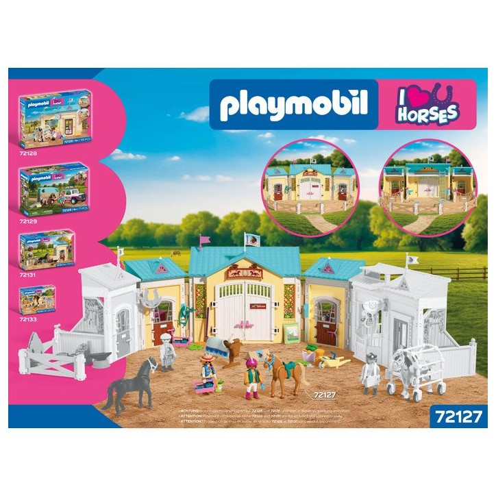 PLAYMOBIL I love horses 72127 Grand centre équestre & 2 chevaux