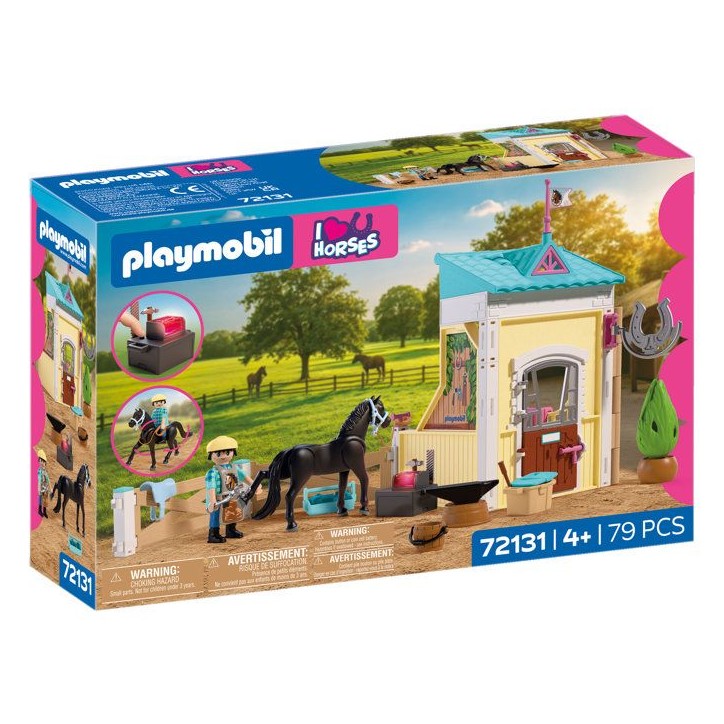 PLAYMOBIL I love horses 72131 Petite étable avec maréchal-ferrant