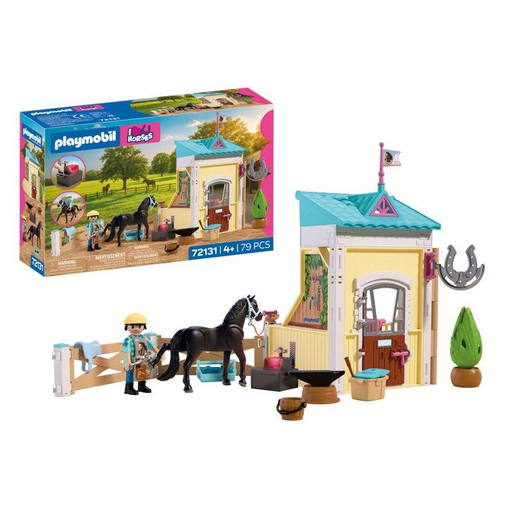 PLAYMOBIL I love horses 72131 Petite étable avec maréchal-ferrant
