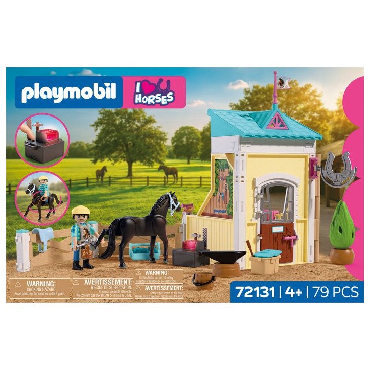 PLAYMOBIL I love horses 72131 Petite étable avec maréchal-ferrant