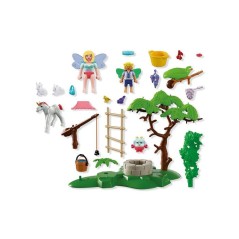 PLAYMOBIL 72215 Jardin féérique avec bébé licorne, Fantasy & Magic
