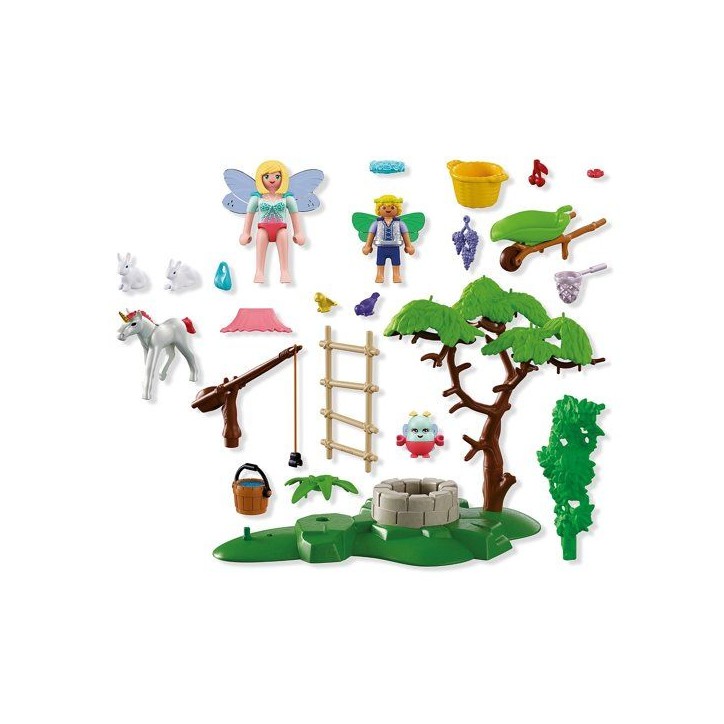 PLAYMOBIL 72215 Jardin féérique avec bébé licorne, Fantasy & Magic, 74 pieces, des 4 ans