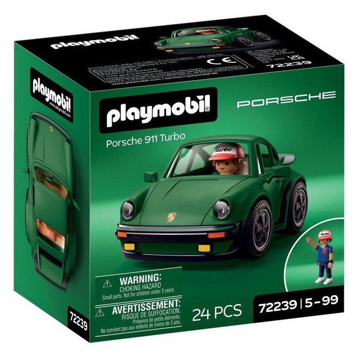 PLAYMOBIL 72239 Porsche 911 Turbo, Playmobil voiture Icon Cars, Classic Cars, 24 pieces, Kidulte, Des 14 ans