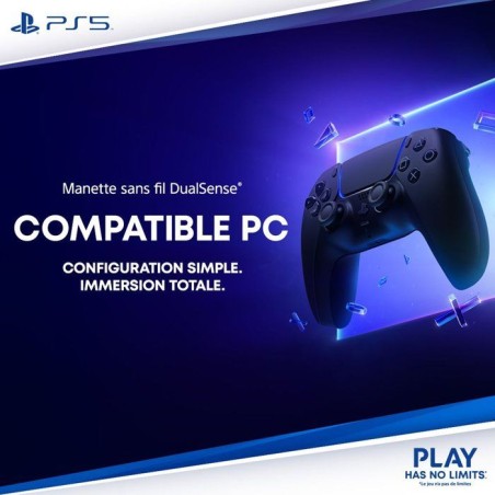 Manette sans fil DualSense– Midnight Black - Avec câble USB pour PC