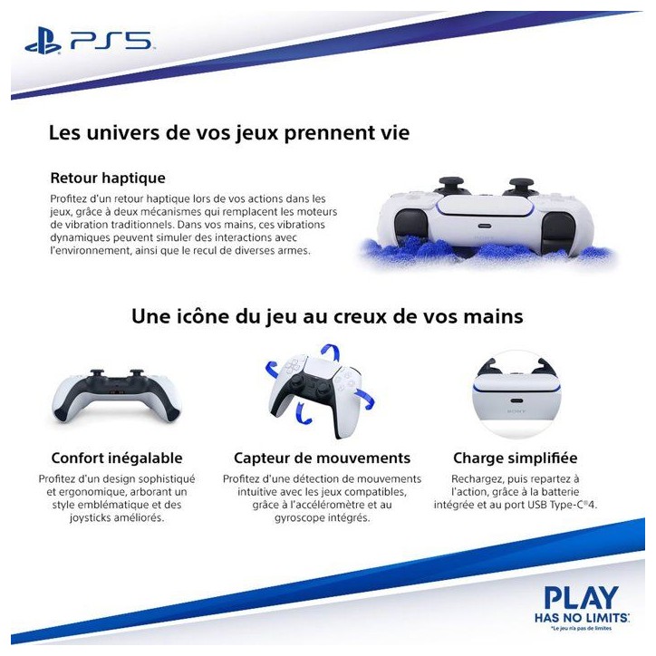 Manette sans fil DualSense - Édition limitée Icon Blue I PS5 et PC