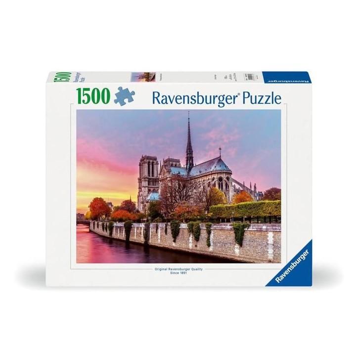 Puzzle 1500 pieces - RAVENSBURGER - Pittoresque Notre Dame - Paysage et nature - Garantie 2 ans Puzzle 1500 pieces - RAVENSBURGER - Pittoresque Notre Dame - Paysage et nature - Garantie 2 ans
