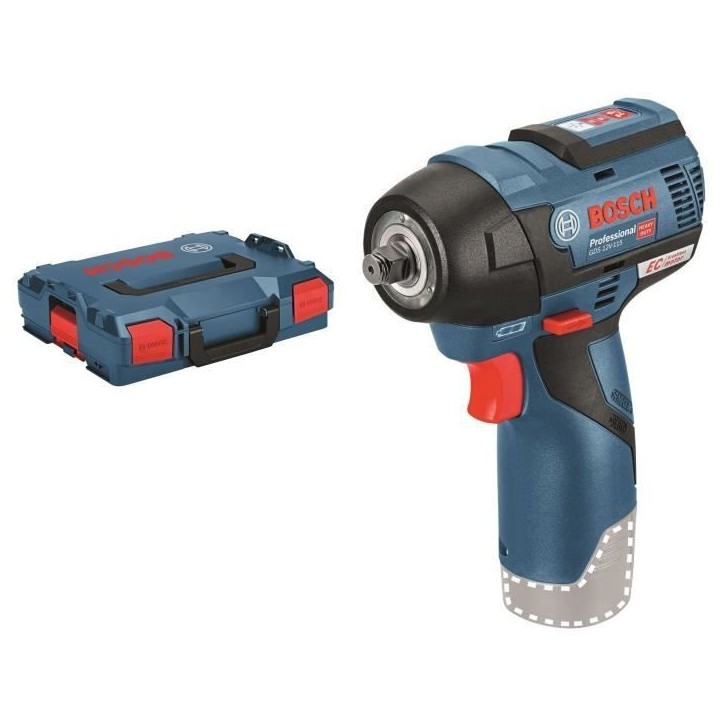 Boulonneuse a choc 12V Bosch GDS 12V-115 Professional (sans batterie ni chargeur) + coffret L-BOXX - BOSCH - 06019E0102