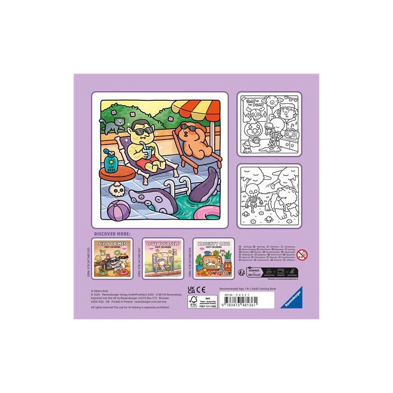 Ravensburger – Cozy coloring – Silly Spooky – Coloriage adulte