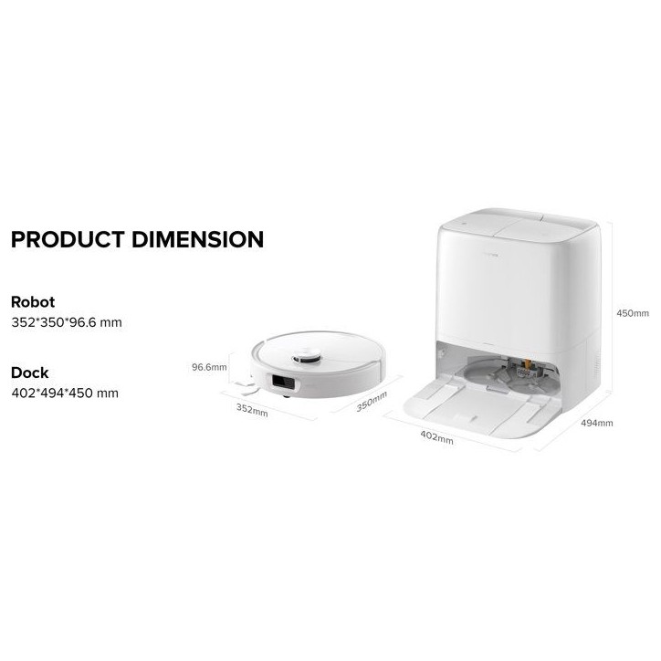 ROBOROCK Qrevo 2 ProX - Robot aspirateur laveur - Aspiration 25 000 Pa - Station multifonction - Double systeme anti-emmelement ROBOROCK Qrevo 2 ProX - Robot aspirateur laveur - Aspiration 25 000 Pa - Station multifonction - Double systeme anti-emmelement
