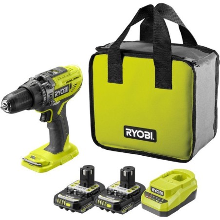 RYOBI Perceuse-visseuse a percussion 18V ONE+ 50Nm - batterie 2Ah + ch
