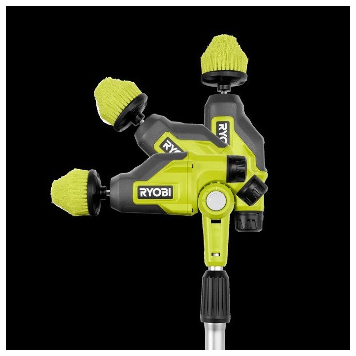 RYOBI Brosse de nettoyage télescopique 4V USB Lithium - batterie 2Ah + chargeur - RTS4-120G RYOBI Brosse de nettoyage télescopique 4V USB Lithium - batterie 2Ah + chargeur - RTS4-120G