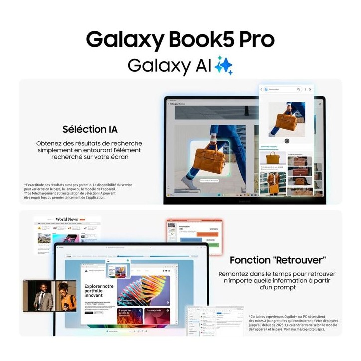PC portable - SAMSUNG - Galaxy Book 5 Pro - 14'' - Intel Core Ultra 7 - 16 Go RAM - 1To SSD - AZERTY PC portable - SAMSUNG - Galaxy Book 5 Pro - 14'' - Intel Core Ultra 7 - 16 Go RAM - 1To SSD - AZERTY