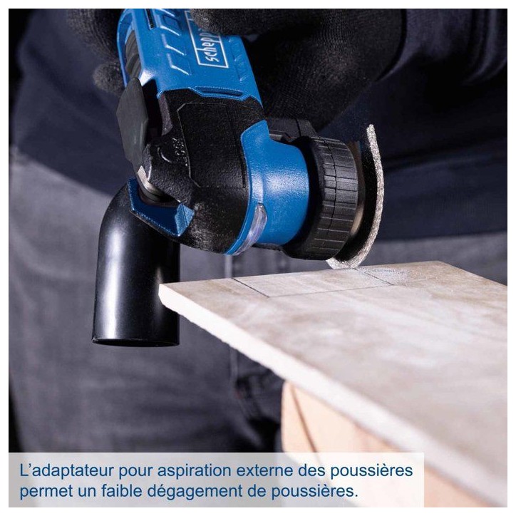 Outil multifonction sans fil C-MT40-X - pour scier, couper, racler, poncer - SCHEPPACH 20V IXES - Batterie 2Ah + chargeur 2.4A Outil multifonction sans fil C-MT40-X - pour scier, couper, racler, poncer - SCHEPPACH 20V IXES - Batterie 2Ah + chargeur 2.4A