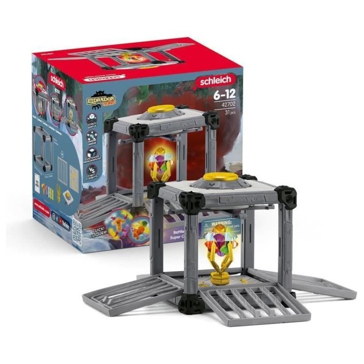 BattleCave Super crystals, Extension de l'arene, SCHLEICH 42702 Eldrador Creatures, des 7 ans