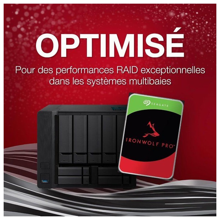 SEAGATE - IronWolf Pro ST30000NT011 - Disque dur interne - 30 To - 7200 trs/min - 3,5 SEAGATE - IronWolf Pro ST30000NT011 - Disque dur interne - 30 To - 7200 trs/min - 3,5