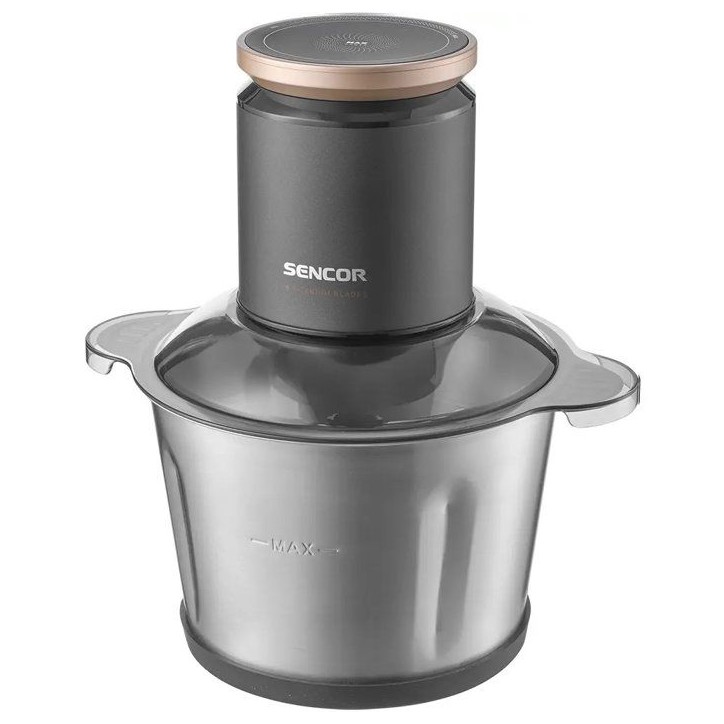Hachoir électrique Sencor SCB 8000BK - Vitesse continue réglable - 9 lames titane - Bol inox 3 L - 800 W - Noir