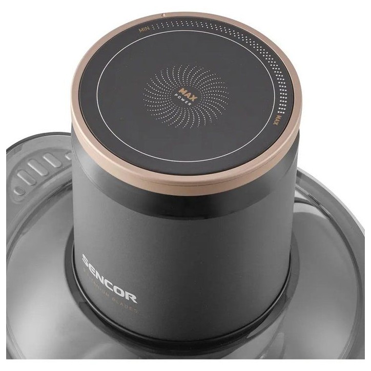 Hachoir électrique Sencor SCB 8000BK - Vitesse continue réglable - 9 lames titane - Bol inox 3 L - 800 W - Noir