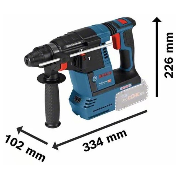 Perforateur SDS Plus 18V GBH 18V-26 (sans batterie ni chargeur) + coffret L-BOXX - BOSCH - 0611909001