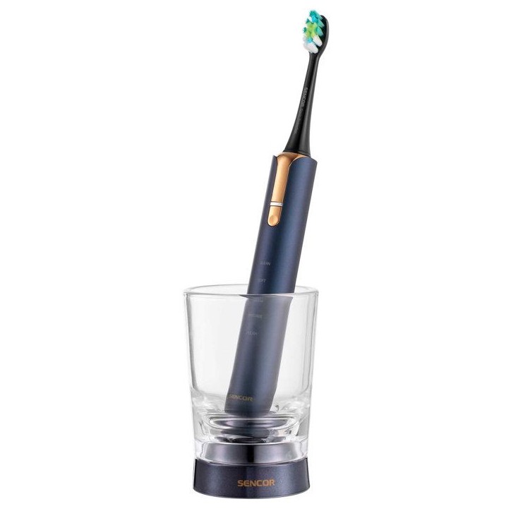 Brosse a dents électrique sonique SENCOR SOC 4110BL - 40000 mouvements/min - Minuterie Quadpacer - IPX7 - Bleu